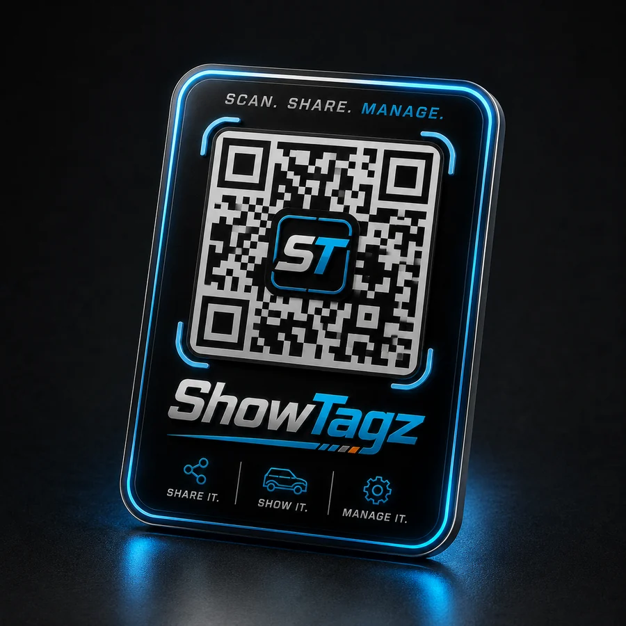 ShowTagz QR tag mockup